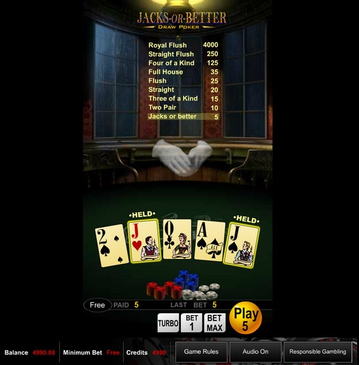 Jacks or Better Draw Poker (Jacks or Better Draw Poker) from category Video Poker