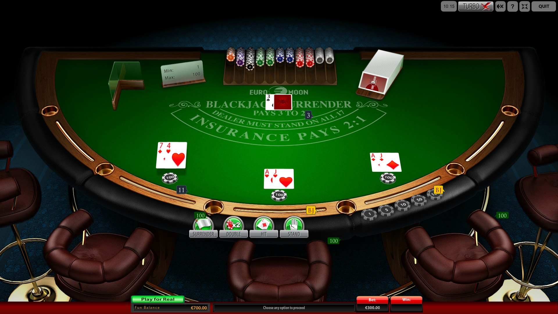 Surrender Blackjack (Surrender Blackjack) from category Blackjack