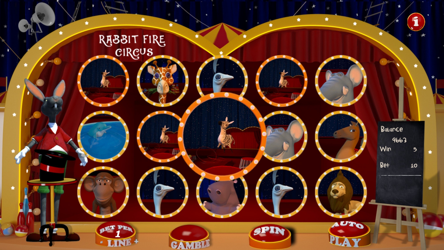 Rabbit Fire Circus (Rabbit Fire Circus) from category Slots