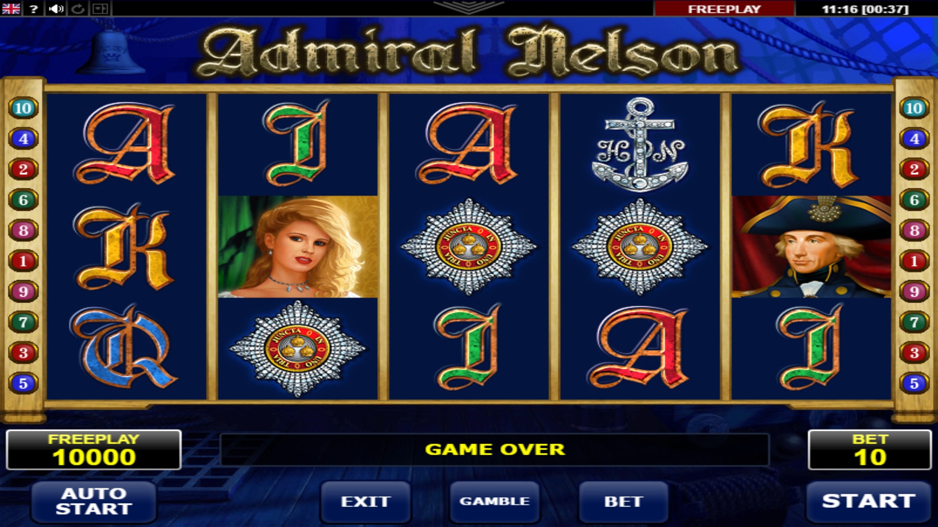 Admiral Nelson (Admiral Nelson) from category Slots