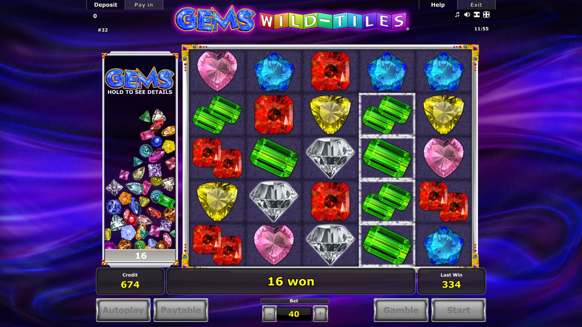 Gems Wild Tiles (Gems Wild Tiles) from category Other (Arcade)