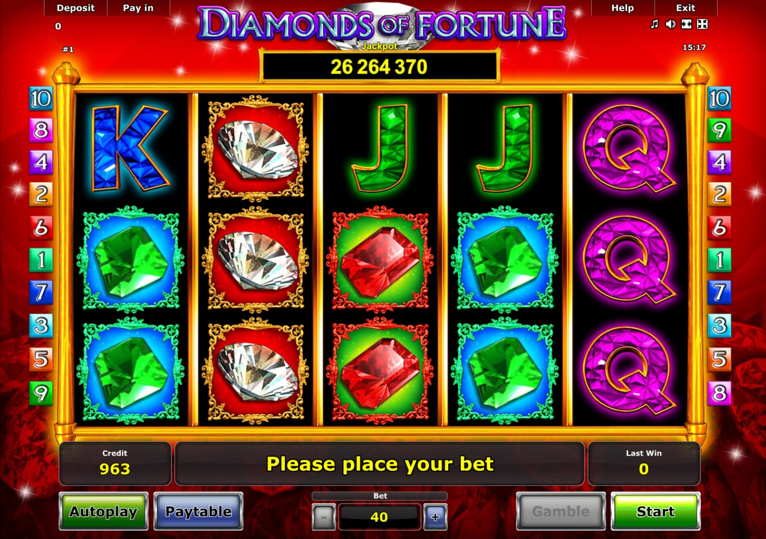 Diamonds of Fortune (Diamonds of Fortune) from category Slots