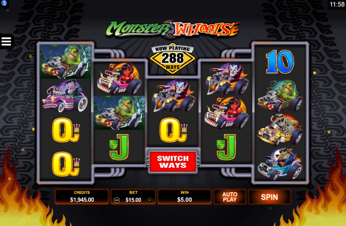 Monster Wheels (Monster Wheels) from category Slots