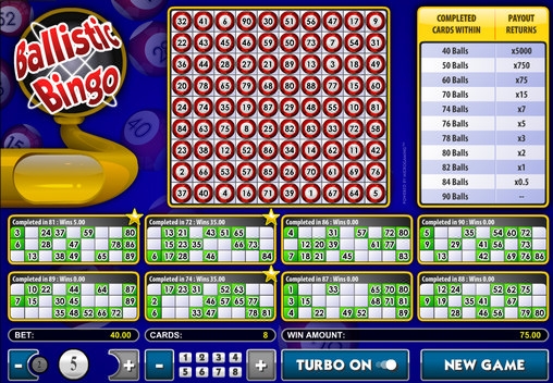Ballistic Bingo (Ballistic Bingo) from category Bingo
