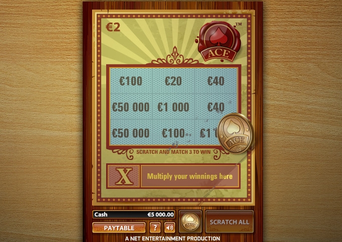 Ace (Туз) from category Scratch cards