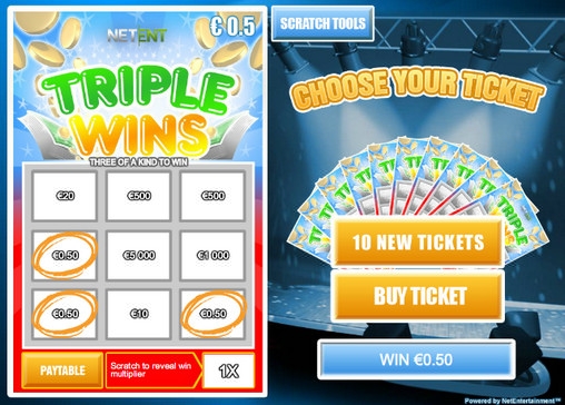 Triple Wins (Triple Wins) from category Scratch cards