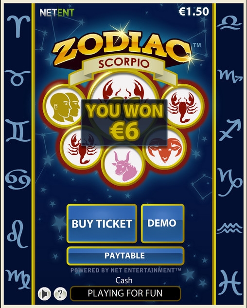 Zodiac (Zodiac) from category Scratch cards