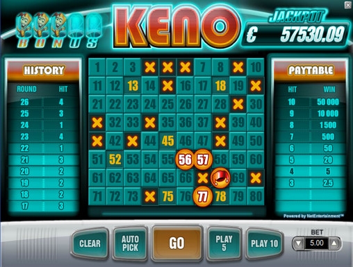 Bonus Keno (Bonus Keno) from category Other (Arcade)