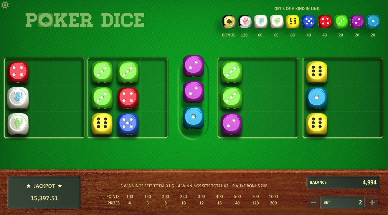 Poker Dice (Poker Dice) from category Other (Arcade)