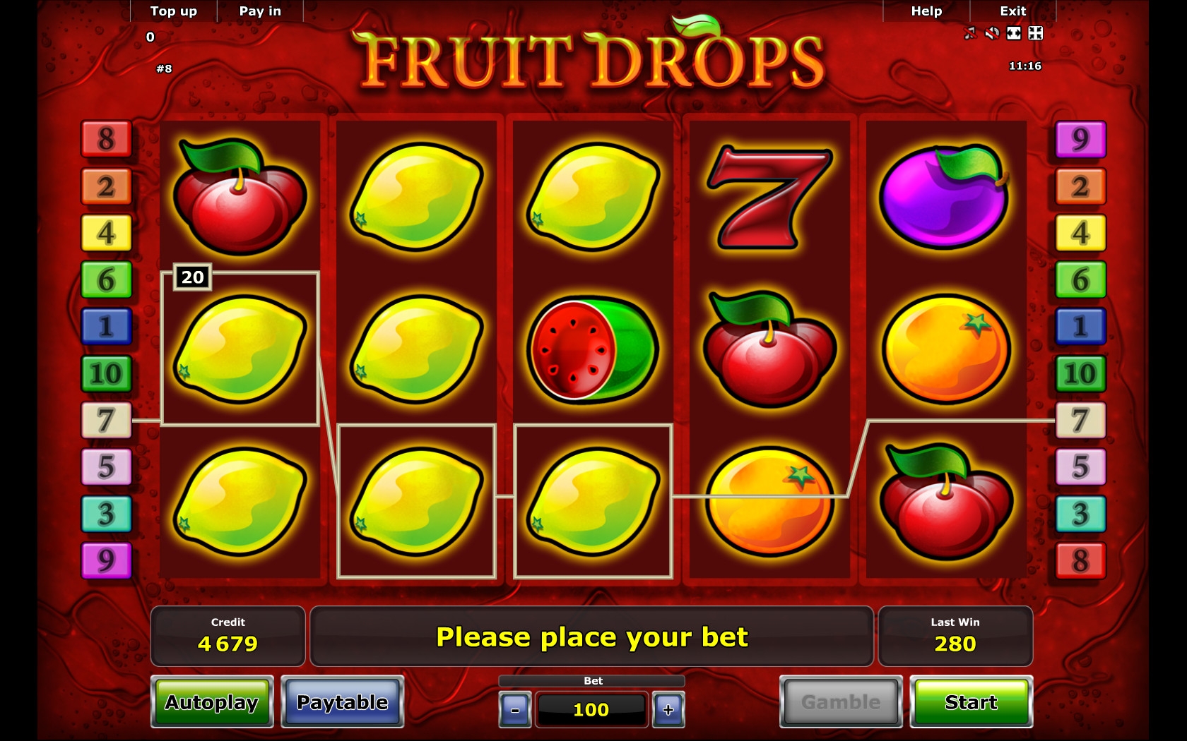 Fruit Drops (Fruit Drops) from category Slots