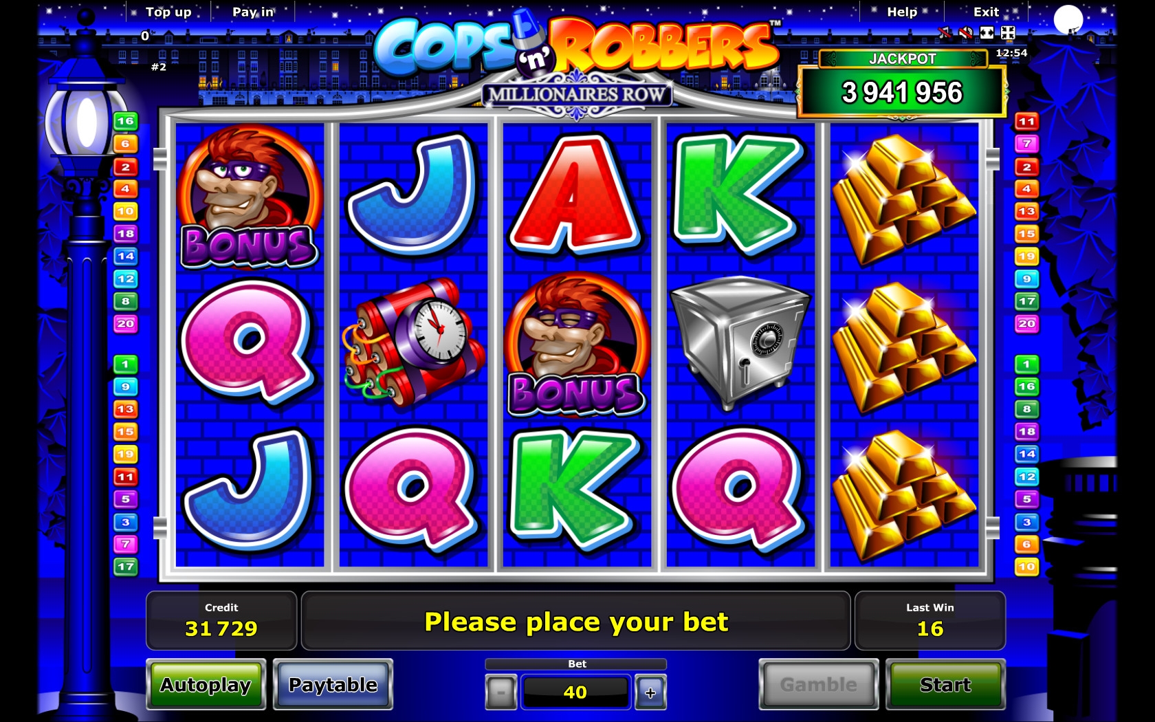 slot machines online cops ’n’ robbers millionaires row