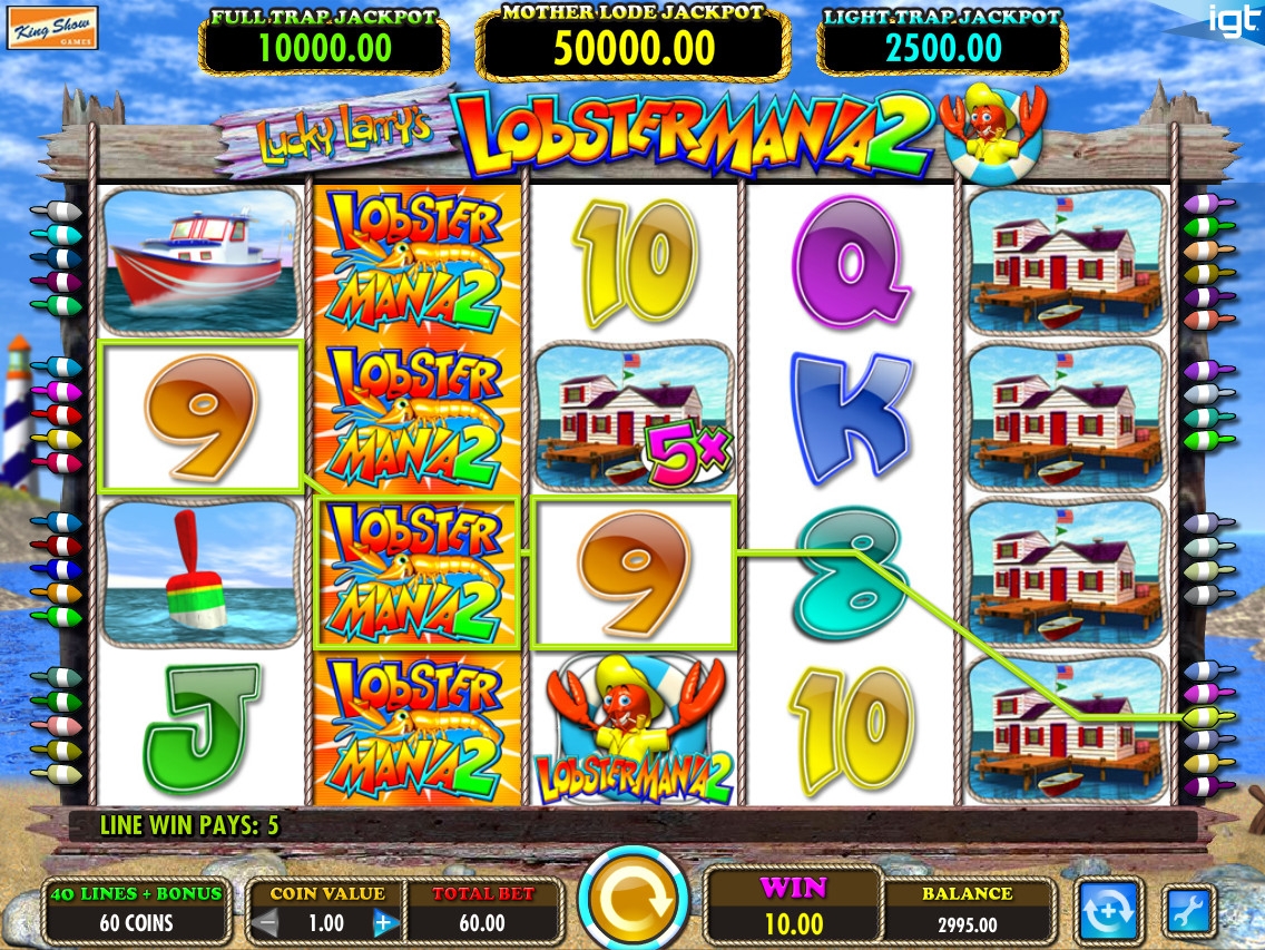 Play No Download Lucky LarryS Lobstermania 2 Slot Machine Free