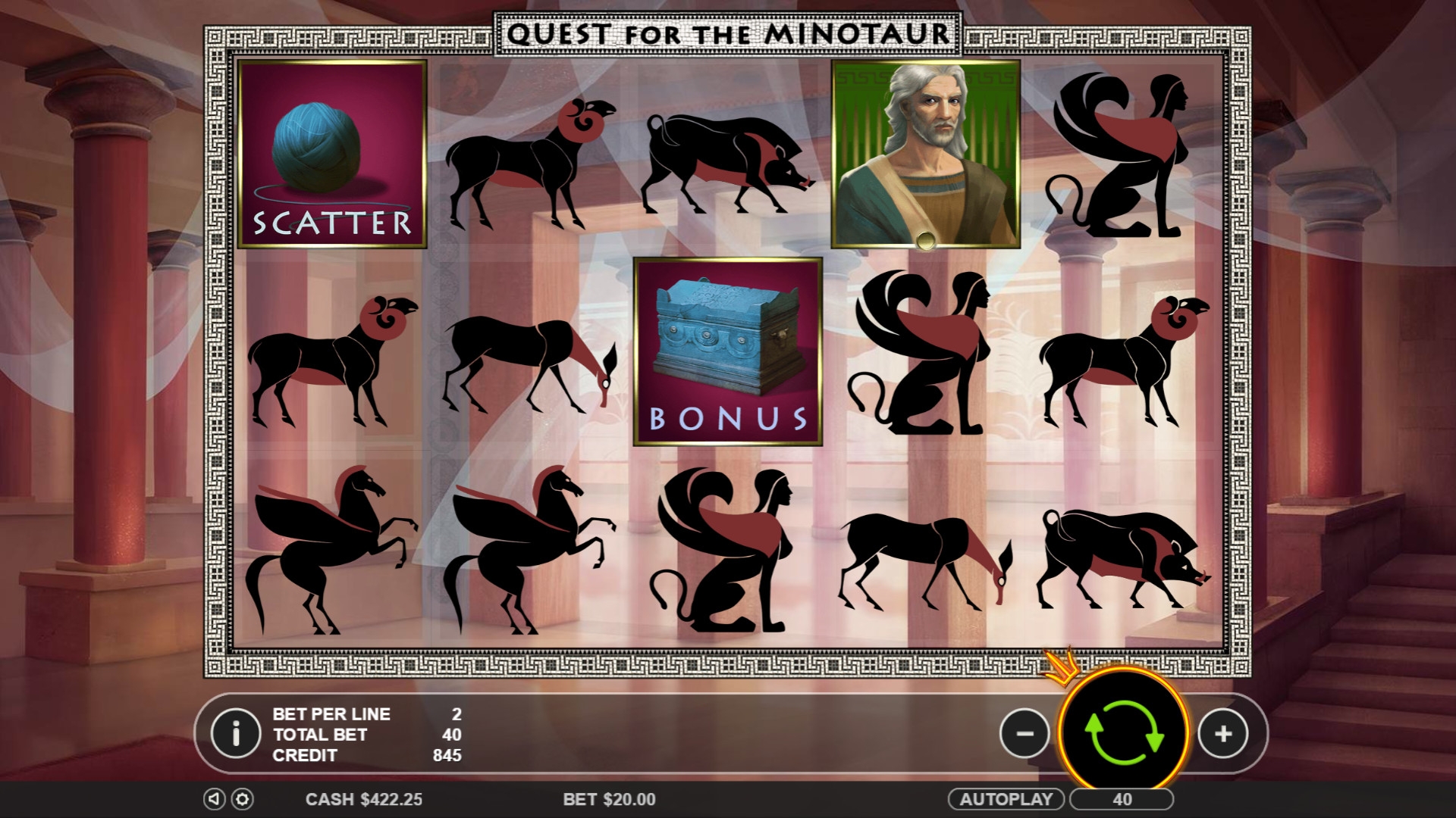 Quest for the Minotaur (Quest for the Minotaur) from category Slots