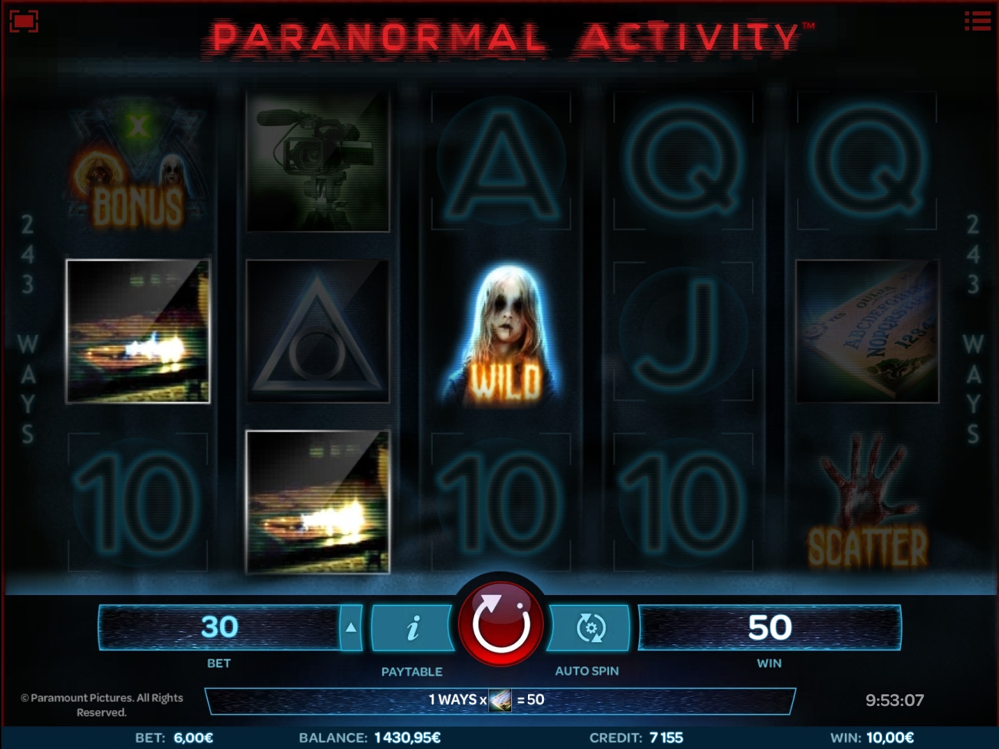 Paranormal Activity (Paranormal Activity) from category Slots
