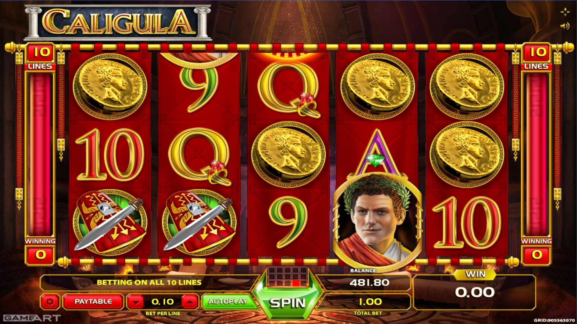 Calugila (Caligula) from category Slots