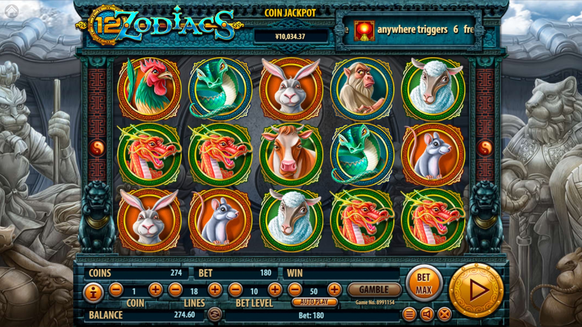 12 Zodiacs (12 Zodiacs) from category Slots
