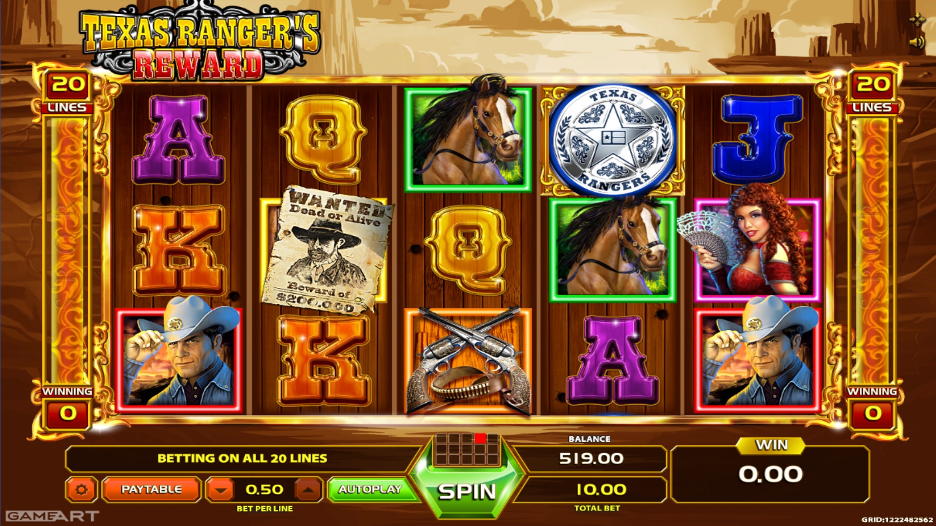 Texas Ranger’s Reward (Texas Ranger’s Reward) from category Slots