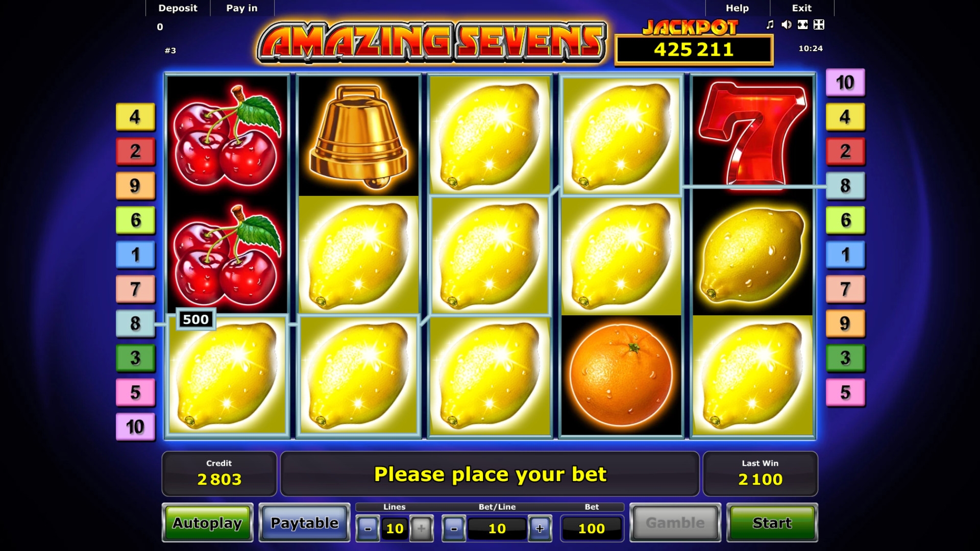 Amazing Sevens Slot Machine