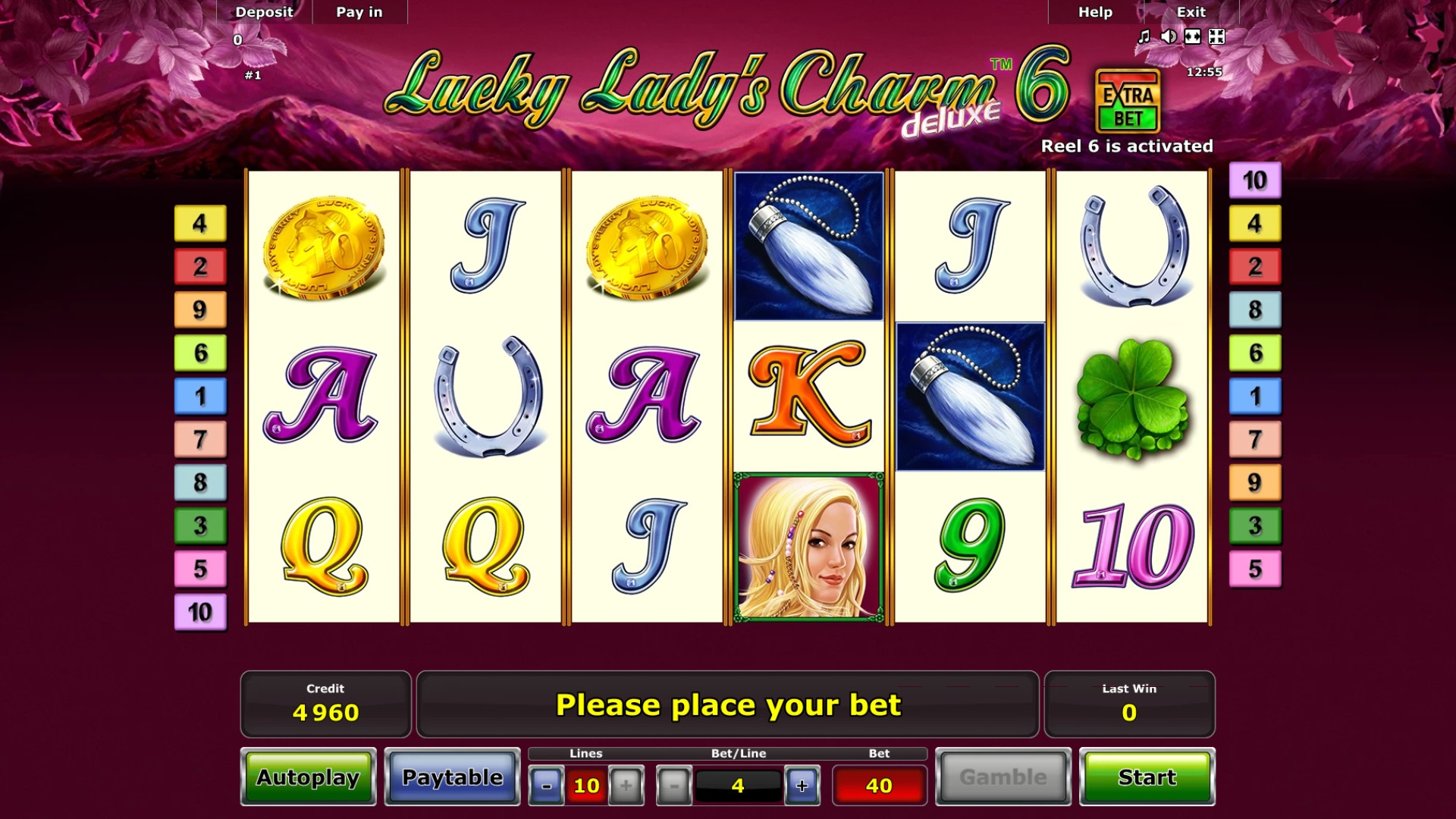 Lucky Ladyʼs Charm deluxe 6 Free Online Slots casino free play no deposit required 