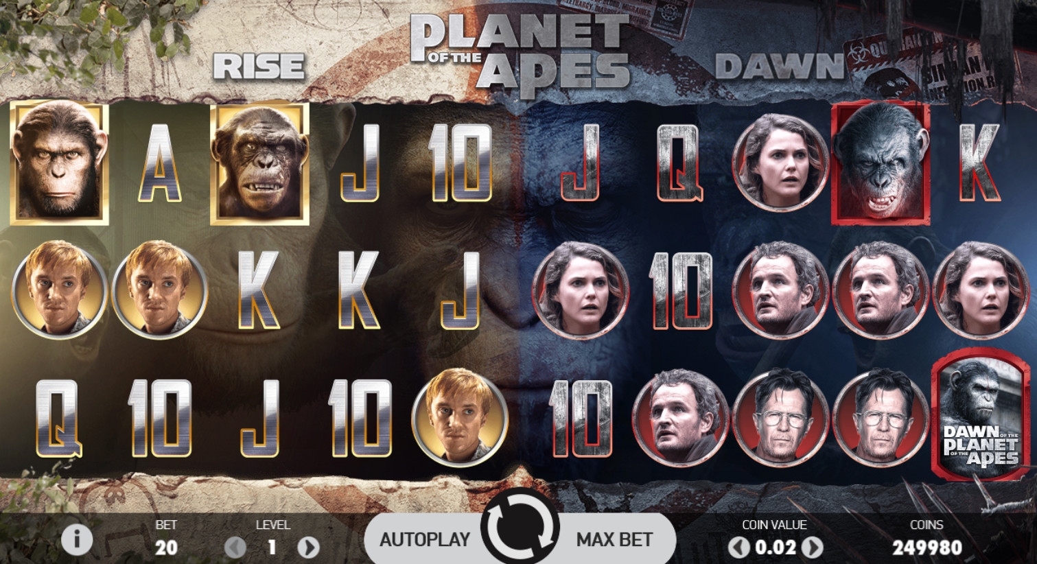 Planet of the Apes (Planet of the Apes) from category Slots