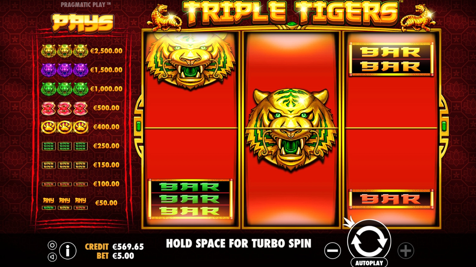 Triple Tigers (Triple Tigers) from category Slots