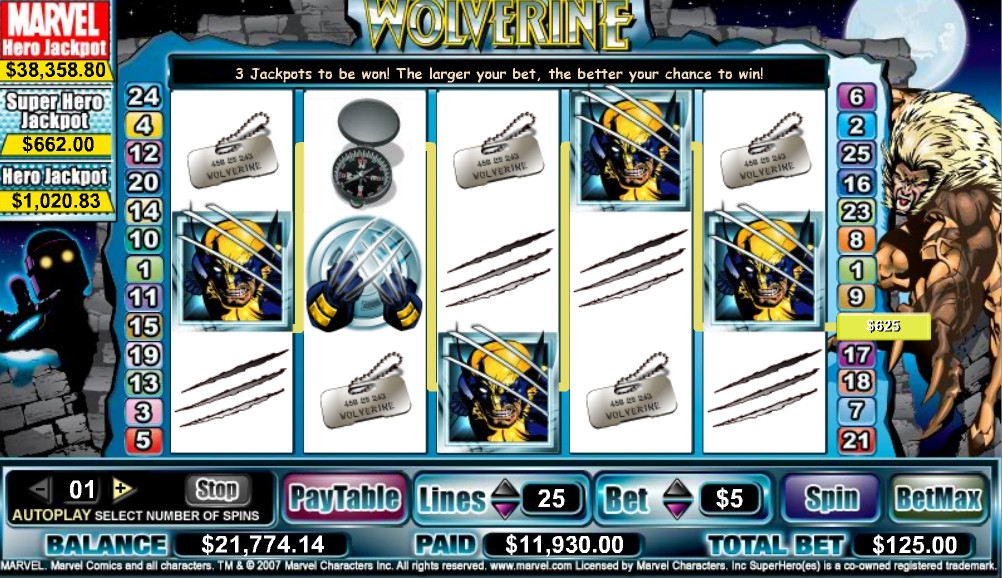 Wolverine (Wolverine) from category Slots